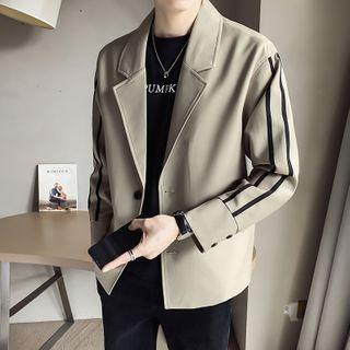 Striped Trim Blazer