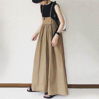 Maxi Overall Dress Khaki - One Size