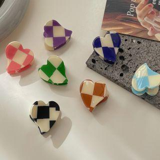 Checkered Heart Hair Claw