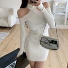 Cold-shoulder Knit Top / Cold-shoulder Ribbed Knit Dress