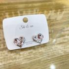 Irregular Heart Alloy Earring 1 Pair - Silver - One Size