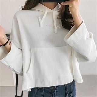 Kangaroo-pocket Short Hoodie