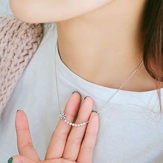 Cz Bow Necklace