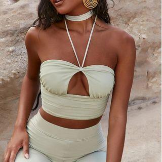 Spaghetti Strap Halter-neck Top