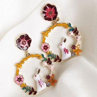 925 Sterling Silver Rabbit Drop Earring