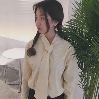 Tie-neck Corduroy Shirt