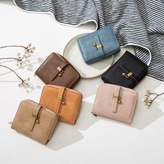 Beaded Zip Short Wallet