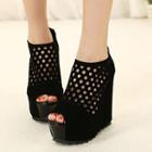 Perforated Wedge Sandals