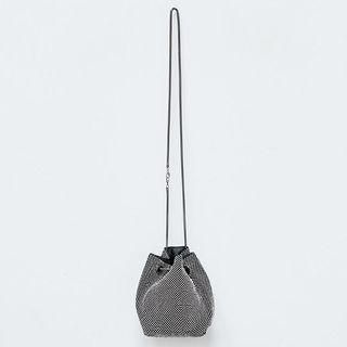 Rhinestone Embellished Bucket Bag