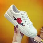 Floral Embroidered Sneakers
