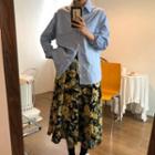 Long-sleeve Shirt / Floral Skirt