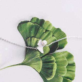 Ginkgo Leaves Bracelet Silver - One Size