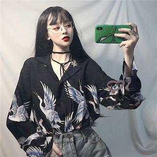 Grus Japonensis Print Shirt