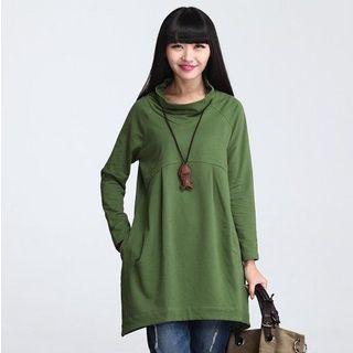 Plain Long-sleeve Sweat Dress