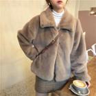 Furry Coat Light Coffee - One Size
