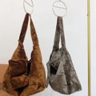 Set: Plain Velvet Shopper Bag + Pouch