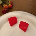 Geometric Alloy Earring 1 Pair - Red - One Size