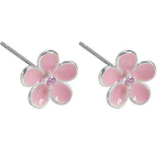 925 Sterling Silver Flower Earring 1 Pair - 925 Silver - One Size