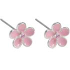 925 Sterling Silver Flower Earring 1 Pair - 925 Silver - One Size