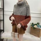 Turtleneck Knit Sweater Gray - One Size