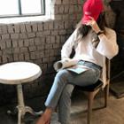 Wide-sleeve Slit-side T-shirt