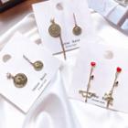 Alloy Coin / Cupids Heart Dangle Earring (various Design)