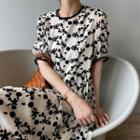Pattern Short-sleeve Dress