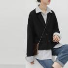 Striped Shirt Fake Two Piece Suit