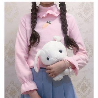 Carrot Embroidered Pullover