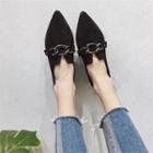 Fabric Buckled Pointed Flats
