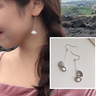 Rhinestone Scallop Dangle Earring
