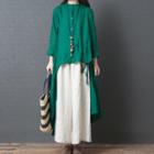 Drawstring High-low Blouse
