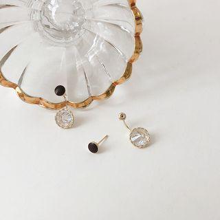 Rhinestone Swing Earring S925 Silver Needle - As Shown In Figure - One Size