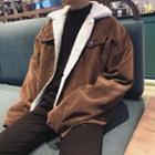 Fleece-lined Buttoned Corduroy Jacket