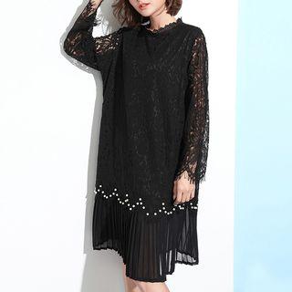 Embellished Midi Lace Dress