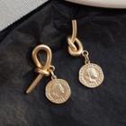 Coins Non-matching Earring 1 Pair - Gold - One Size