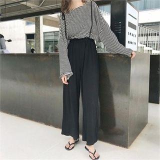 Suspenders Band-waist Pants