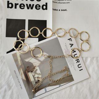 Hoop Metal Waist Chain Gold - One Size