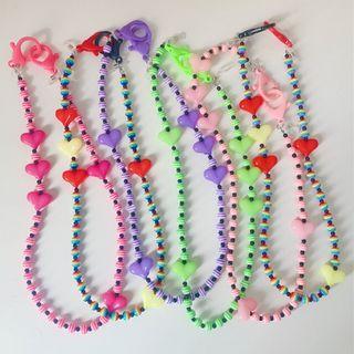 Heart Bead Surgical Mask Chain