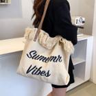 Lettering Hand Bag Off-white - One Size