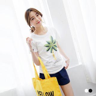 Coconut Tree Printed Graphic Tee