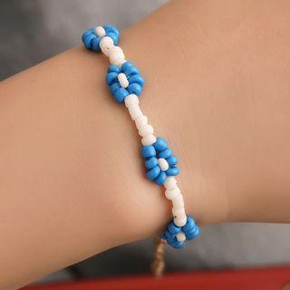 Bead Woven Bracelet Random Color - One Size