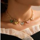 Butterfly Charm Chain Choker