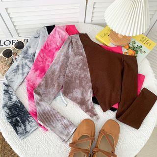 Patchwork Asymmetrical Crop T-shirt