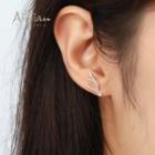 925 Sterling Silver Antler Earrings