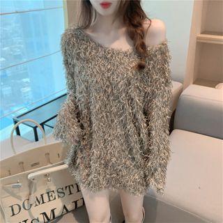 Furry Sweater Brown - One Size