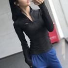 Long-sleeve Half Zip Sports Top