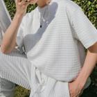 Short-sleeve Plaid T-shirt / Sweatpants