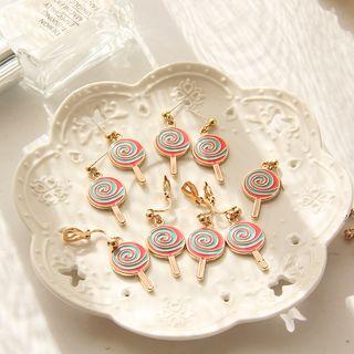 Metal Lollipop Dangle Earring