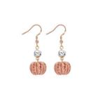 Fashion Rose Gold Plated Round Cutout Earrings Rose Gold - One Size